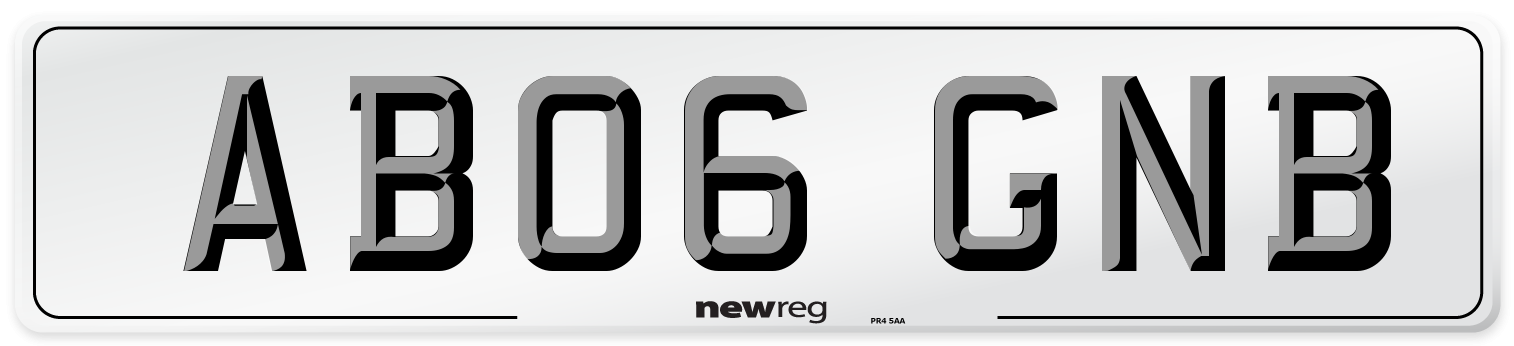 AB06 GNB Number Plate from New Reg